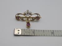 Edwardian 15ct Gold, Pink Tourmaline & Pearl Brooch (5 of 5) Edwardian 15ct Gold, Pink Tourmaline & Pearl Brooch (5 of 5)