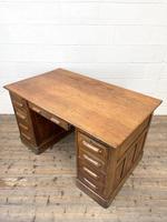 Antique Oak Pedestal Desk (9 of 10) Antique Oak Pedestal Desk (9 of 10)
