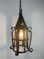 19th Century Blacksmiths Wrought Iron Ceiling Light, Lantern, Rewired (2 of 11) 19th Century Blacksmiths Wrought Iron Ceiling Light, Lantern, Rewired (2 of 11)