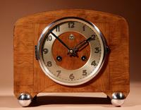 Art Deco Black Forest Very Stylish Walnut Mantel Clock c.1940 (3 of 8) Art Deco Black Forest Very Stylish Walnut Mantel Clock c.1940 (3 of 8)