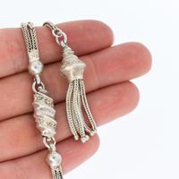 Antique Sterling Silver Albertina Watch Chain Bracelet with Tassel (8 of 8) Antique Sterling Silver Albertina Watch Chain Bracelet with Tassel (8 of 8)
