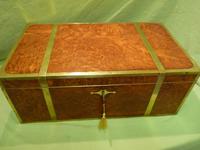 Exceptional FULLY Brass Bound Amboyna Writing Box c.1850 (14 of 15) Exceptional FULLY Brass Bound Amboyna Writing Box c.1850 (14 of 15)