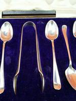 Antique Sterling Silver Hallmarked Cased Tea Spoons & Sugar Tongs 1917, Sheffield Cooper Brothers & Sons Ltd (3 of 9) Antique Sterling Silver Hallmarked Cased Tea Spoons & Sugar Tongs 1917, Sheffield Cooper Brothers & Sons Ltd (3 of 9)