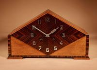 Very Stylish Typical Art Deco Amsterdam School Oak & Macassar Ebony / Coromandel Mantel Clock (2 of 8) Very Stylish Typical Art Deco Amsterdam School Oak & Macassar Ebony / Coromandel Mantel Clock (2 of 8)