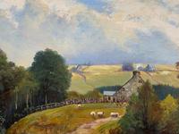 'Sheep In The Yorkshire Dales' - Original 1943 Vintage Landscape Oil Painting (4 of 12) 'Sheep In The Yorkshire Dales' - Original 1943 Vintage Landscape Oil Painting (4 of 12)