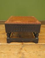 Small Vintage Wooden Black Painted Foot Stool with Brown Leather Top (8 of 17) Small Vintage Wooden Black Painted Foot Stool with Brown Leather Top (8 of 17)