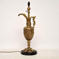 Large Antique Gilt Metal Flagon Lamp (2 of 12) Large Antique Gilt Metal Flagon Lamp (2 of 12)