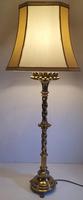 Pair of 19th Century Gothic Brass Candlesticks Converted to Table Lamps (2 of 4) Pair of 19th Century Gothic Brass Candlesticks Converted to Table Lamps (2 of 4)