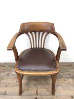 Pair of Early 20th Century Oak & Leather Desk Chairs (9 of 10) Pair of Early 20th Century Oak & Leather Desk Chairs (9 of 10)