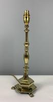 Brass Table Lamp with Claw Feet; Rewired & PAT Tested c.1900 (6 of 7) Brass Table Lamp with Claw Feet; Rewired & PAT Tested c.1900 (6 of 7)