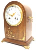 Good Antique French 8-day Arched Top Inlaid Mantel Clock Art Nouveau Mantel Clock (2 of 10) Good Antique French 8-day Arched Top Inlaid Mantel Clock Art Nouveau Mantel Clock (2 of 10)