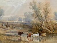 H Earp Senior - Set of Three Watercolours of cattle c1890 (5 of 7) H Earp Senior - Set of Three Watercolours of cattle c1890 (5 of 7)