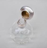 Large Art Deco Silver Mounted Guilloche Enamel Glass Scent Bottle, Birmingham 1921 (4 of 6) Large Art Deco Silver Mounted Guilloche Enamel Glass Scent Bottle, Birmingham 1921 (4 of 6)