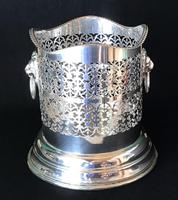 Silver Plate on Copper Reticulated Bottle Holder (2 of 5) Silver Plate on Copper Reticulated Bottle Holder (2 of 5)