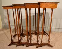 Sheraton Period Amboyna Inlaid Nest of Tables (5 of 6) Sheraton Period Amboyna Inlaid Nest of Tables (5 of 6)
