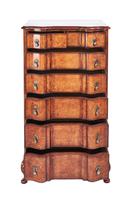 Queen Anne Revival Burr Walnut 7 Drawer Chest c.1920 (2 of 6) Queen Anne Revival Burr Walnut 7 Drawer Chest c.1920 (2 of 6)