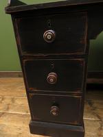 Black Painted Writing Desk with Drawers, Gothic Shabby Chic (4 of 15) Black Painted Writing Desk with Drawers, Gothic Shabby Chic (4 of 15)