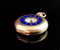 Antique 9ct Gold Half Hunter Pocket Watch, Blue Enamel (5 of 14) Antique 9ct Gold Half Hunter Pocket Watch, Blue Enamel (5 of 14)