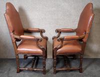 Large Pair of Oak & Leather Armchairs (7 of 11) Large Pair of Oak & Leather Armchairs (7 of 11)