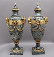 Pair of 19th Century French Marble & Cassoulet Urns (4 of 13) Pair of 19th Century French Marble & Cassoulet Urns (4 of 13)