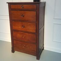 French Oak Tall Narrow Chest c1870 (3 of 7) French Oak Tall Narrow Chest c1870 (3 of 7)