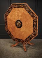 Rare Birds Eye Maple Octagonal Marquetry Inlaid Centre Dining Table (7 of 8) Rare Birds Eye Maple Octagonal Marquetry Inlaid Centre Dining Table (7 of 8)