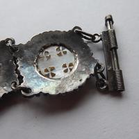 Silver Bracelet .925 with Hand Carved MOP Crosses (5 of 10) Silver Bracelet .925 with Hand Carved MOP Crosses (5 of 10)