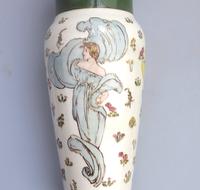 Margaret E Thomson : Royal Doulton Lambeth Faience Vase Mucha Style C.1900 (5 of 10) Margaret E Thomson : Royal Doulton Lambeth Faience Vase Mucha Style C.1900 (5 of 10)