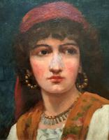 Fine Original 19th Century Antique Portrait Oil Painting of a Stunning Young Gypsy Girl (7 of 11) Fine Original 19th Century Antique Portrait Oil Painting of a Stunning Young Gypsy Girl (7 of 11)