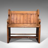 Antique Love Seat, English, Pine, Bench, Pew, Ecclesiastic Taste, Victorian (2 of 12) Antique Love Seat, English, Pine, Bench, Pew, Ecclesiastic Taste, Victorian (2 of 12)