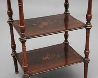 19th Century Mahogany & Inlaid Three Tier Etagere Table (4 of 11) 19th Century Mahogany & Inlaid Three Tier Etagere Table (4 of 11)