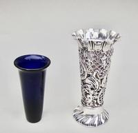 Small Pierced Victorian Silver Spill Vase by M Bros, Sheffield 1899 (5 of 6) Small Pierced Victorian Silver Spill Vase by M Bros, Sheffield 1899 (5 of 6)