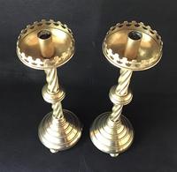 Pair of Gothic Revival Brass Altar Candlesticks (5 of 5) Pair of Gothic Revival Brass Altar Candlesticks (5 of 5)