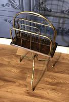 Victorian Brass & Oak Revolving Paper Rack by William Tonks (2 of 7) Victorian Brass & Oak Revolving Paper Rack by William Tonks (2 of 7)
