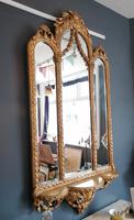 Antique Regency style triple fronted Giltwood Mirror with shelf (4 of 9) Antique Regency style triple fronted Giltwood Mirror with shelf (4 of 9)