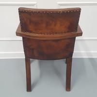 Library Leather Desk Chair c 1930 (4 of 4) Library Leather Desk Chair c 1930 (4 of 4)