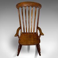 Antique Farmhouse Rocking Chair, English, Elm, Beech, Seat, Victorian c.1900 (8 of 12) Antique Farmhouse Rocking Chair, English, Elm, Beech, Seat, Victorian c.1900 (8 of 12)