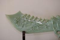 Carved Jade Dragon Handled Ceremonial Object on Plinth (5 of 11) Carved Jade Dragon Handled Ceremonial Object on Plinth (5 of 11)