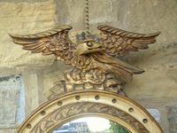 Regency Style Circular Convex Mirror Eagle Crest (3 of 6) Regency Style Circular Convex Mirror Eagle Crest (3 of 6)