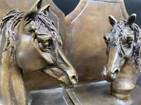 Pair of Bronze Horse Head Bookends (2 of 5) Pair of Bronze Horse Head Bookends (2 of 5)
