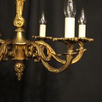 French 6 Light Gilded Bronze Early 20th Century Antique Chandelier (3 of 10) French 6 Light Gilded Bronze Early 20th Century Antique Chandelier (3 of 10)