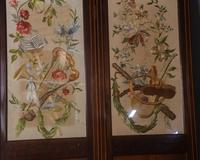 Two Fold Screen Needle Work - Music & Flowers (3 of 11) Two Fold Screen Needle Work - Music & Flowers (3 of 11)
