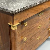 French Empire Commode Chest of Drawers with Marble Top (5 of 7) French Empire Commode Chest of Drawers with Marble Top (5 of 7)