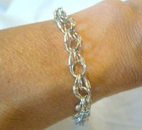 Vintage Silver Bracelet 1970s Wire Coil Links 7 1/4" Length (9 of 9) Vintage Silver Bracelet 1970s Wire Coil Links 7 1/4" Length (9 of 9)