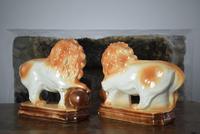 Large 19th Century Staffordshire Pottery Lions (8 of 10) Large 19th Century Staffordshire Pottery Lions (8 of 10)