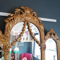 Antique Regency style triple fronted Giltwood Mirror with shelf (8 of 9) Antique Regency style triple fronted Giltwood Mirror with shelf (8 of 9)