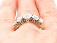 3.29ct Diamond & 18ct Yellow Gold Five Stone Ring c.1925 (9 of 9) 3.29ct Diamond & 18ct Yellow Gold Five Stone Ring c.1925 (9 of 9)