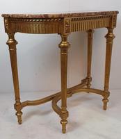 19th Century Gilt Marble Topped Console Table (2 of 4) 19th Century Gilt Marble Topped Console Table (2 of 4)