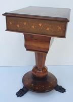 Rare 19th Century Marquetry Inlaid Irish Killarney Work Box or Table (9 of 13) Rare 19th Century Marquetry Inlaid Irish Killarney Work Box or Table (9 of 13)