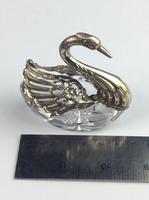 Solid Silver and Glass Open Winged Swan Salt (13 of 13) Solid Silver and Glass Open Winged Swan Salt (13 of 13)